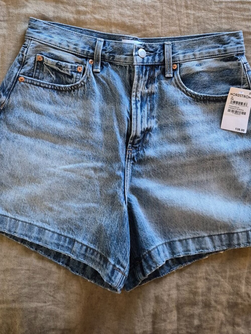 Pistola Women's Saige High Rise Denim Shorts French Riviera Size 29